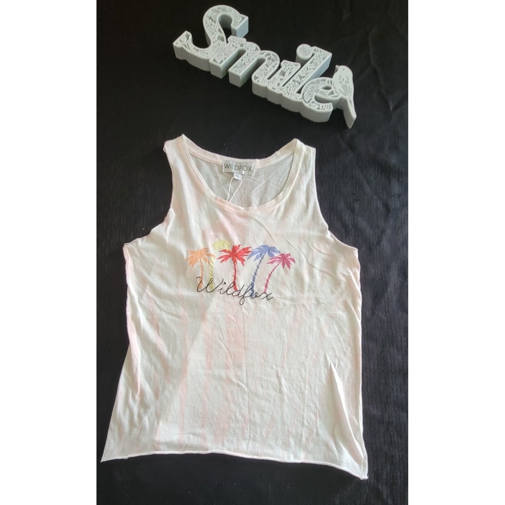 Wildfox Swingin Palms‎ tank Top plms raw mus style cj17b026 Size M